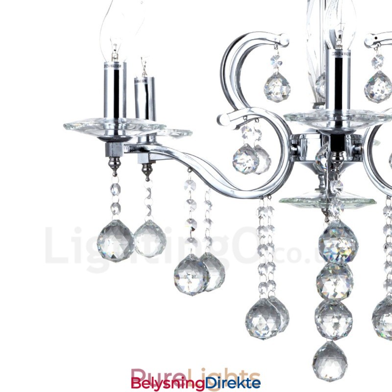 Krom Elegant Krystalllysekrone
