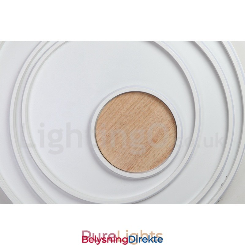 Dimmbar Hvit Ringtaklampe I Tre Ultratynn Taklampe Kan Også Brukes Som Vegglampe