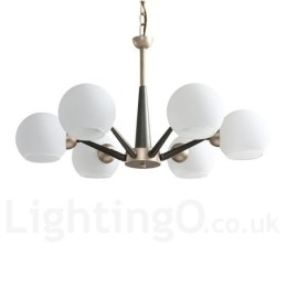 Retro Vintage Magic Bean Rustikk Lysekrone Med Flerfargede Glasskjermer