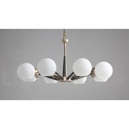 Retro Vintage Magic Bean Rustikk Lysekrone Med Flerfargede Glasskjermer