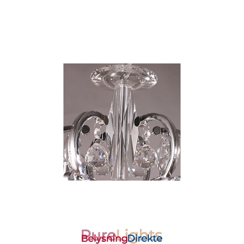 Krom Elegant Krystalllysekrone