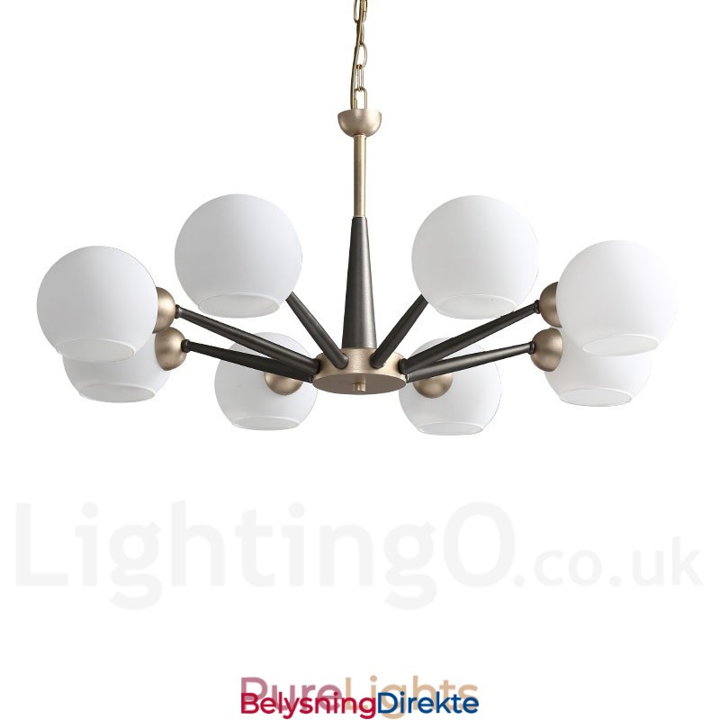 Retro Vintage Magic Bean Rustikk Lysekrone Med Flerfargede Glasskjermer