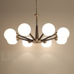 Retro Vintage Magic Bean Rustikk Lysekrone Med Flerfargede Glasskjermer