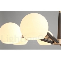 Retro Vintage Magic Bean Rustikk Lysekrone Med Flerfargede Glasskjermer