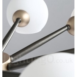 Retro Vintage Magic Bean Rustikk Lysekrone Med Flerfargede Glasskjermer