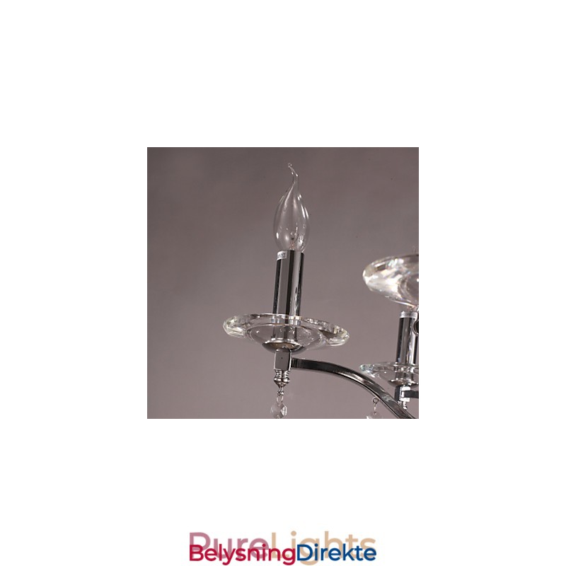 Krom Elegant Krystalllysekrone