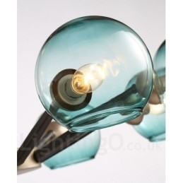 Retro Vintage Magic Bean Rustikk Lysekrone Med Flerfargede Glasskjermer