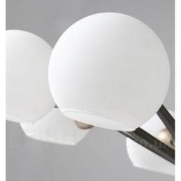 Retro Vintage Magic Bean Rustikk Lysekrone Med Flerfargede Glasskjermer