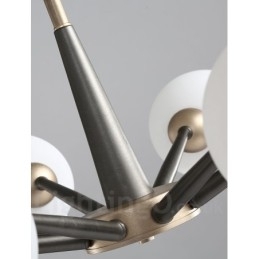 Retro Vintage Magic Bean Rustikk Lysekrone Med Flerfargede Glasskjermer