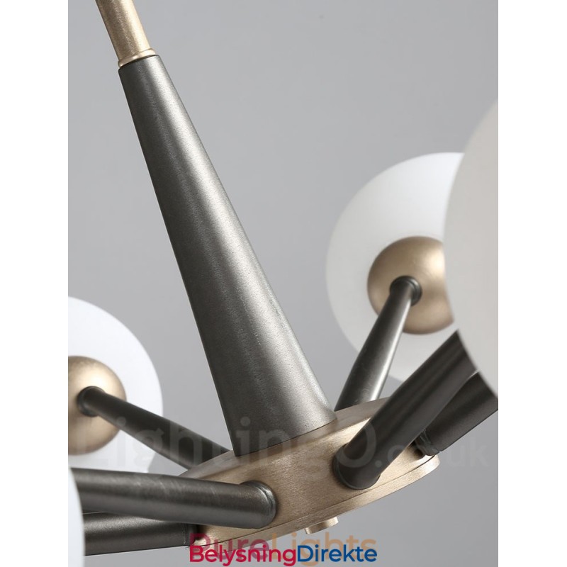 Retro Vintage Magic Bean Rustikk Lysekrone Med Flerfargede Glasskjermer