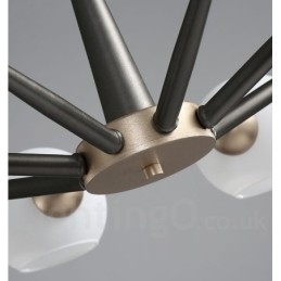 Retro Vintage Magic Bean Rustikk Lysekrone Med Flerfargede Glasskjermer