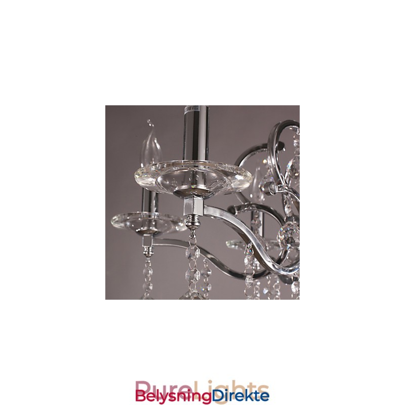 Krom Elegant Krystalllysekrone