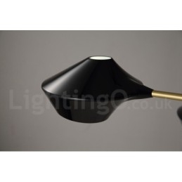 Moderne, Samtidskunstnerisk Rørlysekrone Med Hvite, Svarte Akrylskjermer