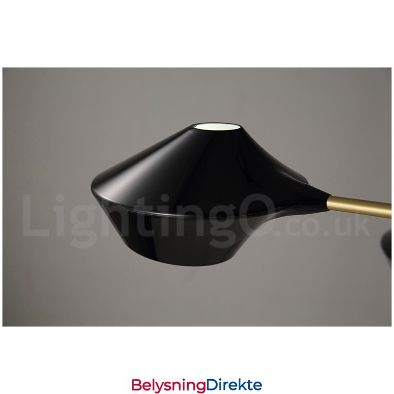 Moderne, Samtidskunstnerisk Rørlysekrone Med Hvite, Svarte Akrylskjermer