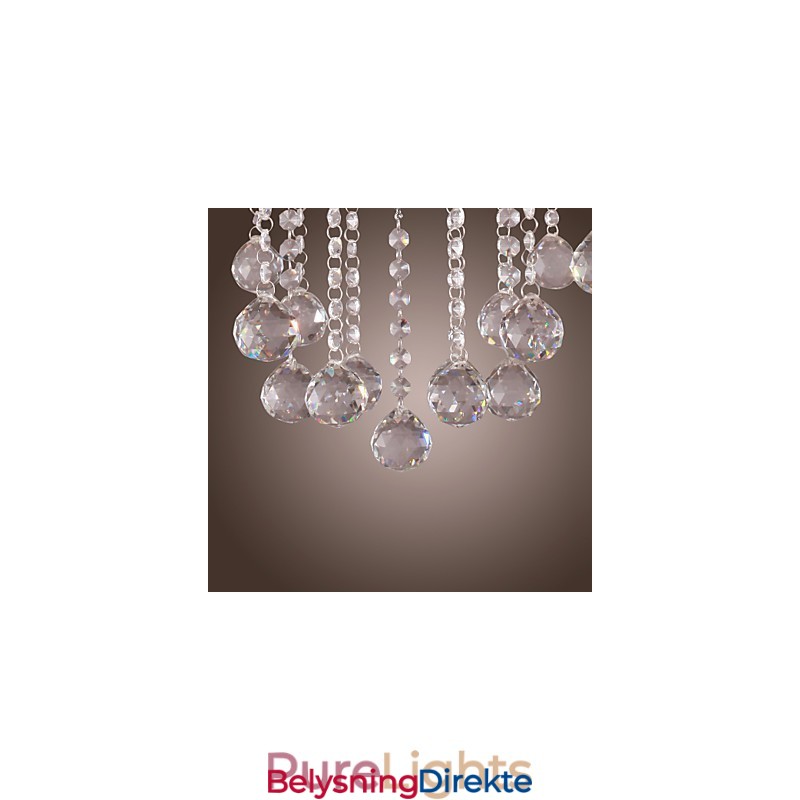 Krom Elegant Krystalllysekrone