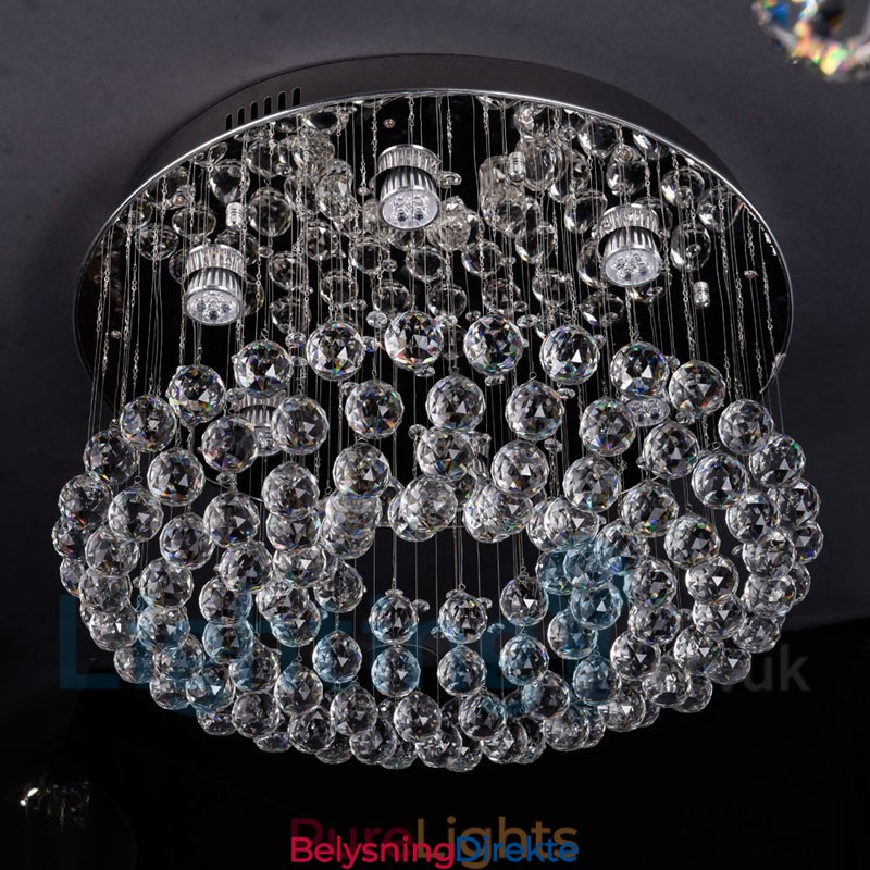 Moderne K9 Krystall Rund Innfelt Taklampe