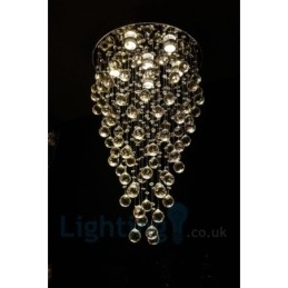 6 Lys Moderne K9 Krystall Rund Innfelt Taklampe