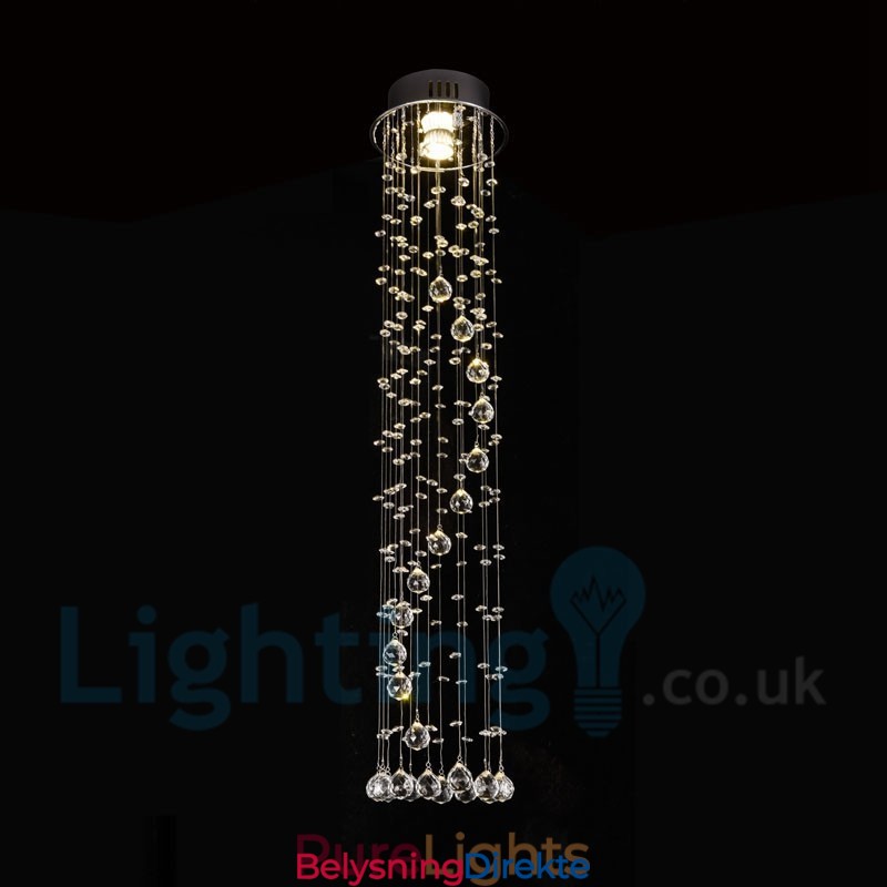 1 Lys Billig Moderne K9 Krystall Rund Innfelt Taklampe