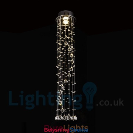 1 Lys Billig Moderne K9 Krystall Rund Innfelt Taklampe