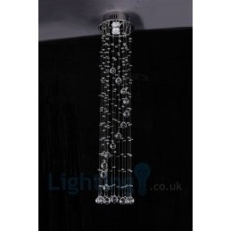 1 Lys Billig Moderne K9 Krystall Rund Innfelt Taklampe