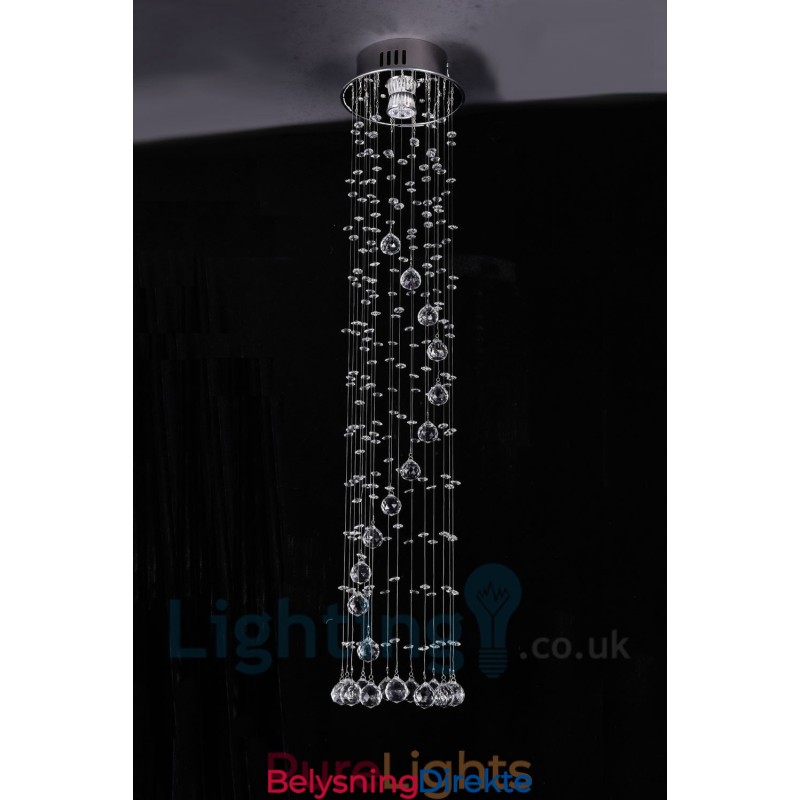 1 Lys Billig Moderne K9 Krystall Rund Innfelt Taklampe