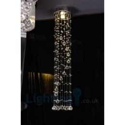 1 Lys Billig Moderne K9 Krystall Rund Innfelt Taklampe