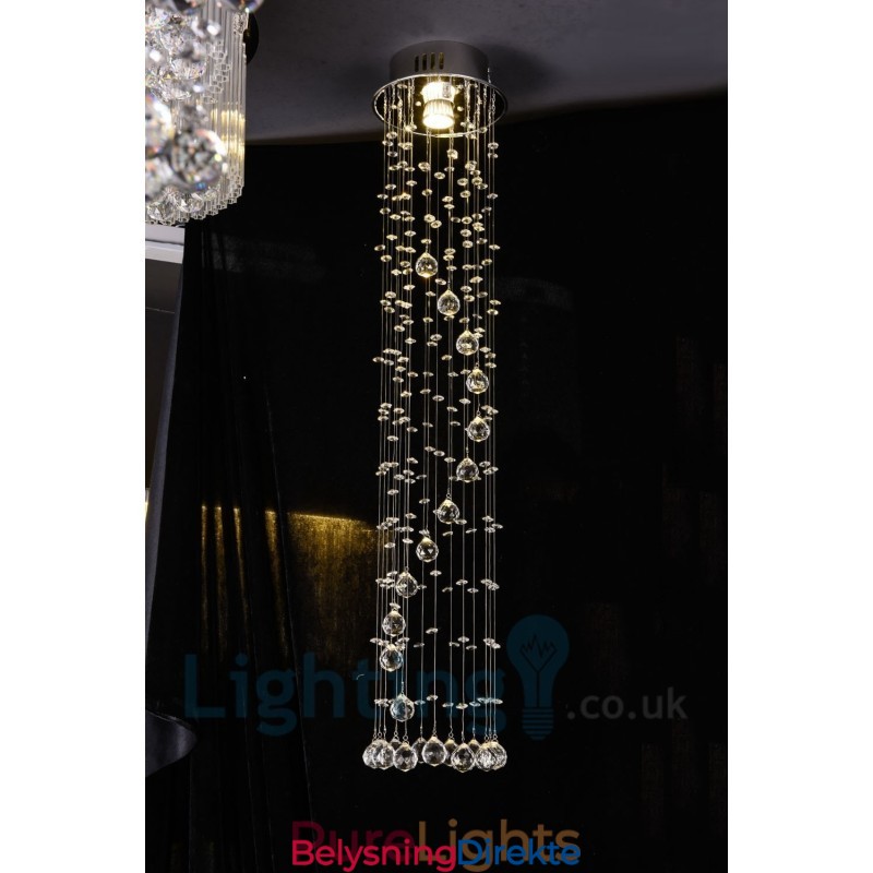 1 Lys Billig Moderne K9 Krystall Rund Innfelt Taklampe