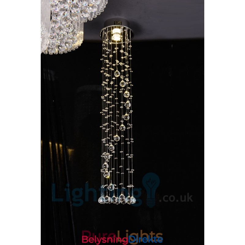 1 Lys Billig Moderne K9 Krystall Rund Innfelt Taklampe