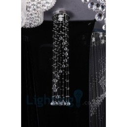 1 Lys Billig Moderne K9 Krystall Rund Innfelt Taklampe