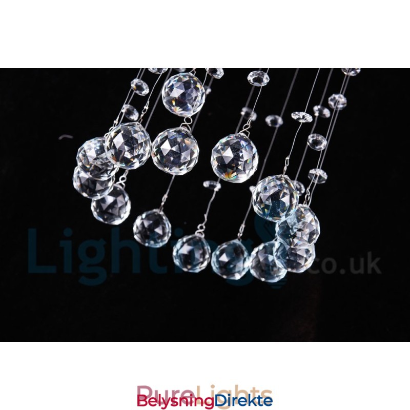 1 Lys Billig Moderne K9 Krystall Rund Innfelt Taklampe