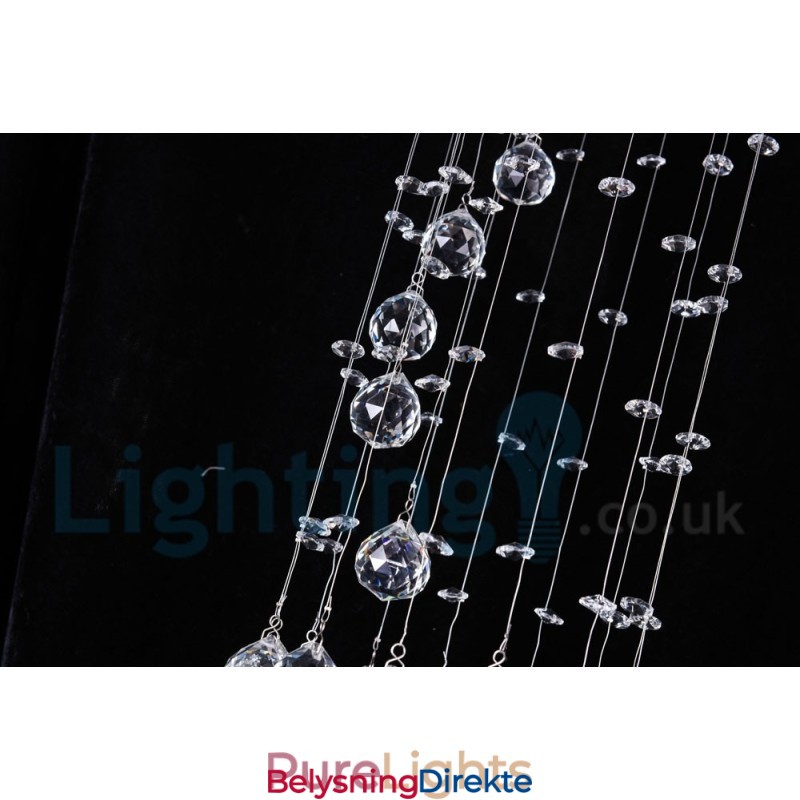 1 Lys Billig Moderne K9 Krystall Rund Innfelt Taklampe