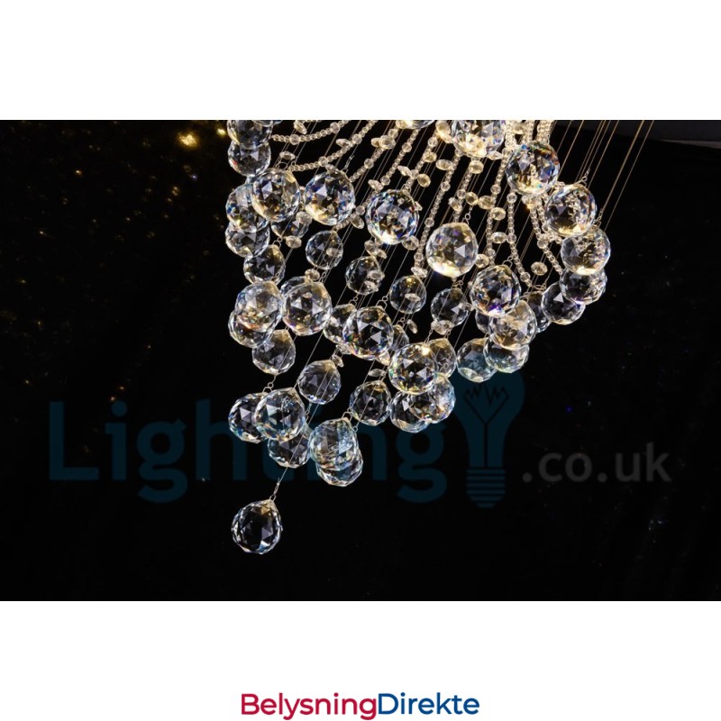 4 Lys Moderne K9 Krystall Rund Innfelt Taklampe