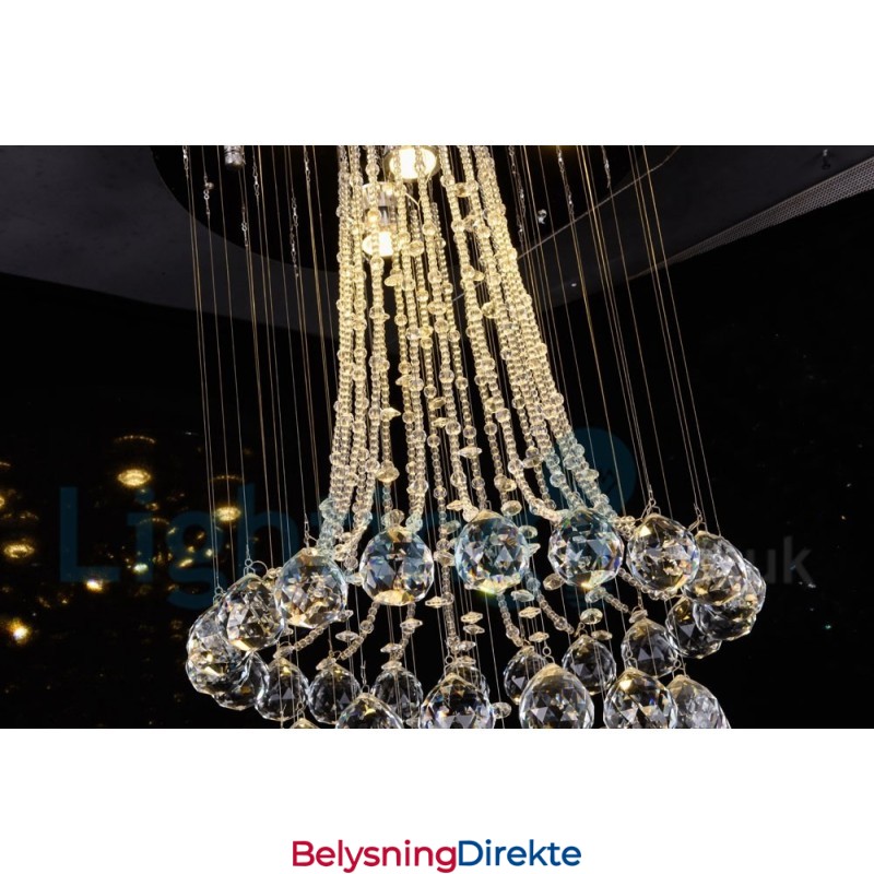 4 Lys Moderne K9 Krystall Rund Innfelt Taklampe