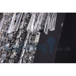 4 X Gu10 + 8 X G4 150 Cm Lang Krystalldråpelampe Moderne K9 Krystallrund Innfelt Taklampe