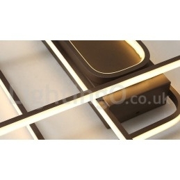 Moderne, Moderne Taklampe I Aluminium Med Maling, Innfelt Lampe Med Fjernkontrolldimmer, Kan Også Brukes Som Vegglampe