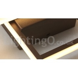 Moderne, Moderne Taklampe I Aluminium Med Maling, Innfelt Lampe Med Fjernkontrolldimmer, Kan Også Brukes Som Vegglampe