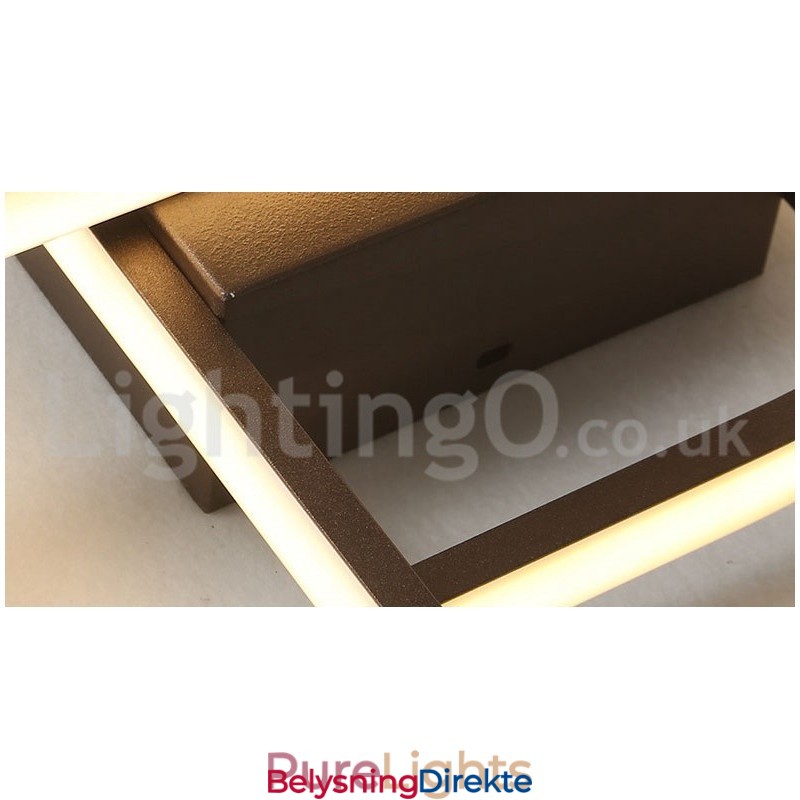 Moderne, Moderne Taklampe I Aluminium Med Maling, Innfelt Lampe Med Fjernkontrolldimmer, Kan Også Brukes Som Vegglampe