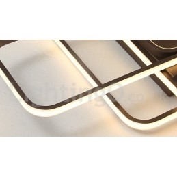 Moderne, Moderne Taklampe I Aluminium Med Maling, Innfelt Lampe Med Fjernkontrolldimmer, Kan Også Brukes Som Vegglampe