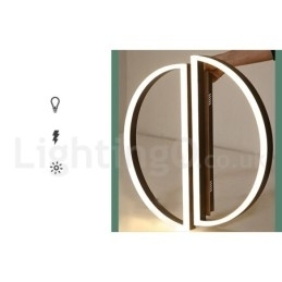 Rund Moderne, Moderne Taklampe I Aluminium, Innfelt Lampe Med Fjernkontrolldimmer, Kan Også Brukes Som Vegglampe