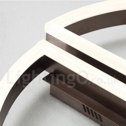 Rund Moderne, Moderne Taklampe I Aluminium, Innfelt Lampe Med Fjernkontrolldimmer, Kan Også Brukes Som Vegglampe