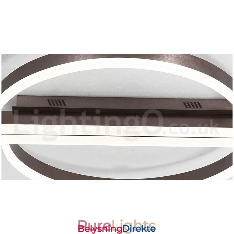 Rund Moderne, Moderne Taklampe I Aluminium, Innfelt Lampe Med Fjernkontrolldimmer, Kan Også Brukes Som Vegglampe