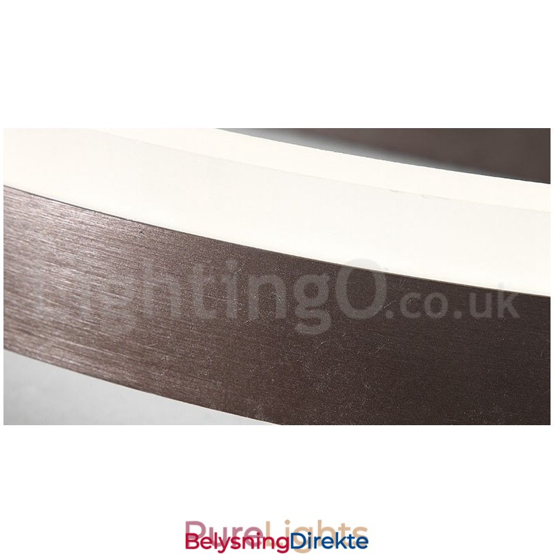 Rund Moderne, Moderne Taklampe I Aluminium, Innfelt Lampe Med Fjernkontrolldimmer, Kan Også Brukes Som Vegglampe