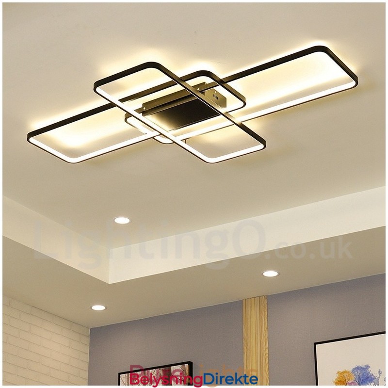 Moderne, Moderne Taklampe I Aluminium, Veggmontert Med Fjernkontrolldimmer For Stue, Soverom, Kan Også Brukes Som Vegglampe