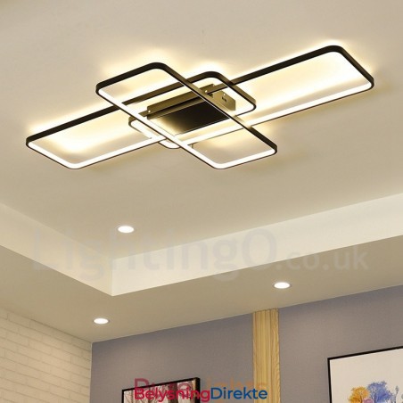 Moderne, Moderne Taklampe I Aluminium, Veggmontert Med Fjernkontrolldimmer For Stue, Soverom, Kan Også Brukes Som Vegglampe