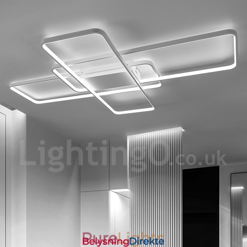 Moderne, Moderne Taklampe I Aluminium, Veggmontert Med Fjernkontrolldimmer For Stue, Soverom, Kan Også Brukes Som Vegglampe