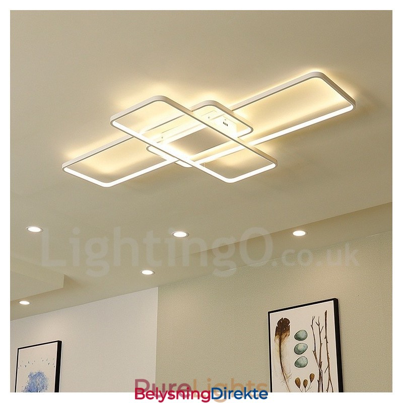 Moderne, Moderne Taklampe I Aluminium, Veggmontert Med Fjernkontrolldimmer For Stue, Soverom, Kan Også Brukes Som Vegglampe