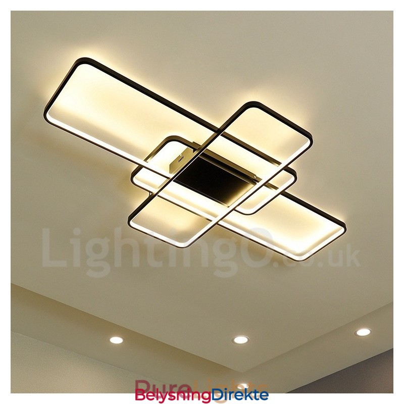 Moderne, Moderne Taklampe I Aluminium, Veggmontert Med Fjernkontrolldimmer For Stue, Soverom, Kan Også Brukes Som Vegglampe