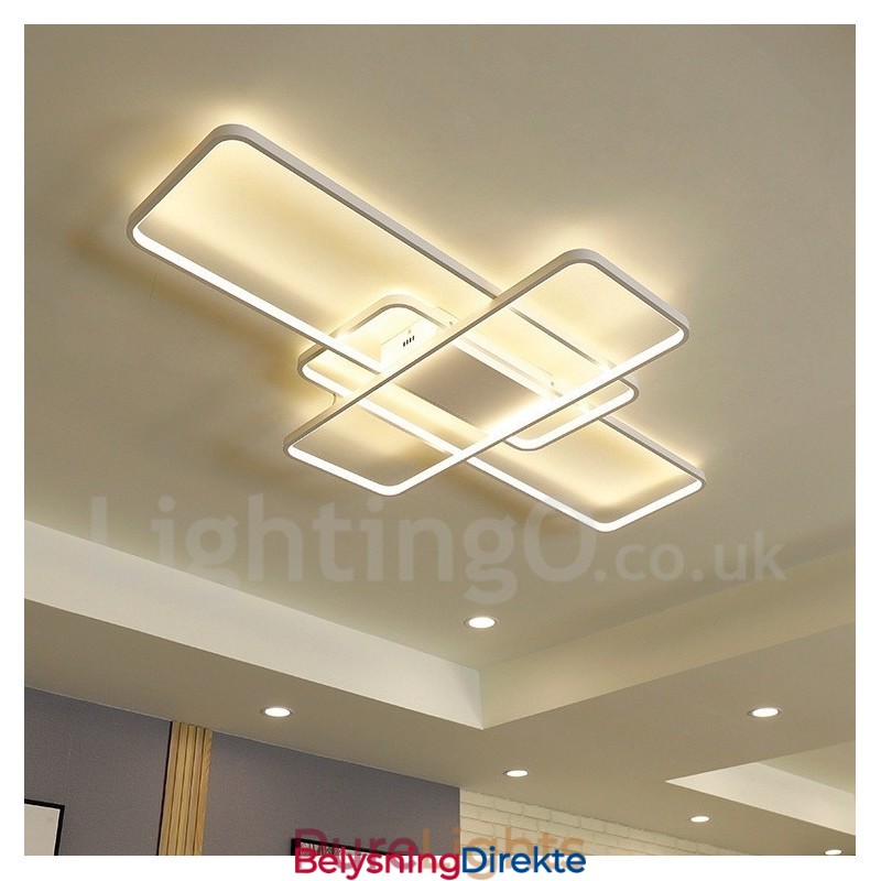 Moderne, Moderne Taklampe I Aluminium, Veggmontert Med Fjernkontrolldimmer For Stue, Soverom, Kan Også Brukes Som Vegglampe