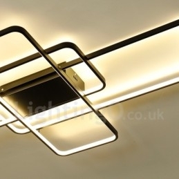 Moderne, Moderne Taklampe I Aluminium, Veggmontert Med Fjernkontrolldimmer For Stue, Soverom, Kan Også Brukes Som Vegglampe