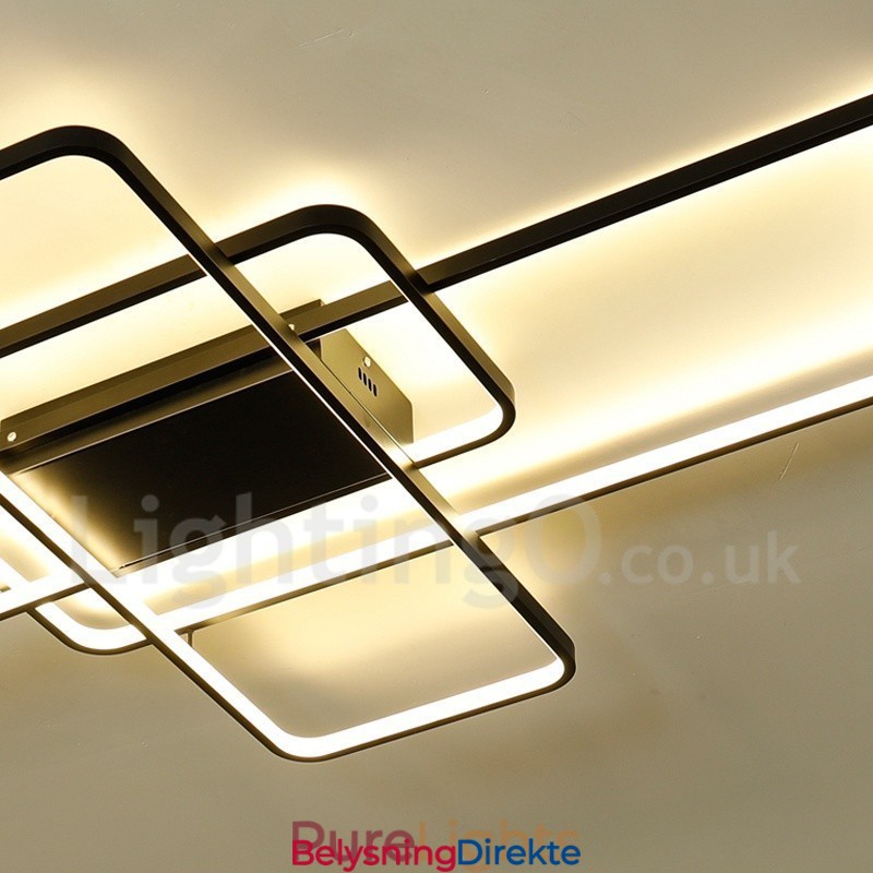 Moderne, Moderne Taklampe I Aluminium, Veggmontert Med Fjernkontrolldimmer For Stue, Soverom, Kan Også Brukes Som Vegglampe